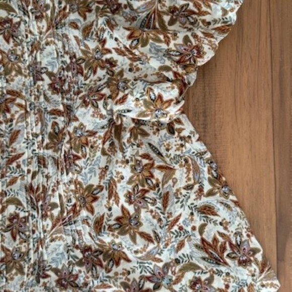 Dôen MILLIE TOP -- BLANC NARCISSUS FLORAL - Picture 7 of 7